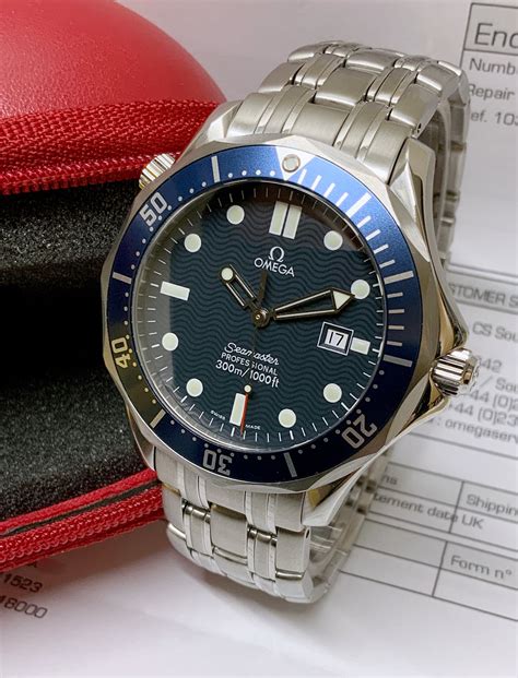 omega seamaster wrist watch 2541.80|omega golden eye watch.